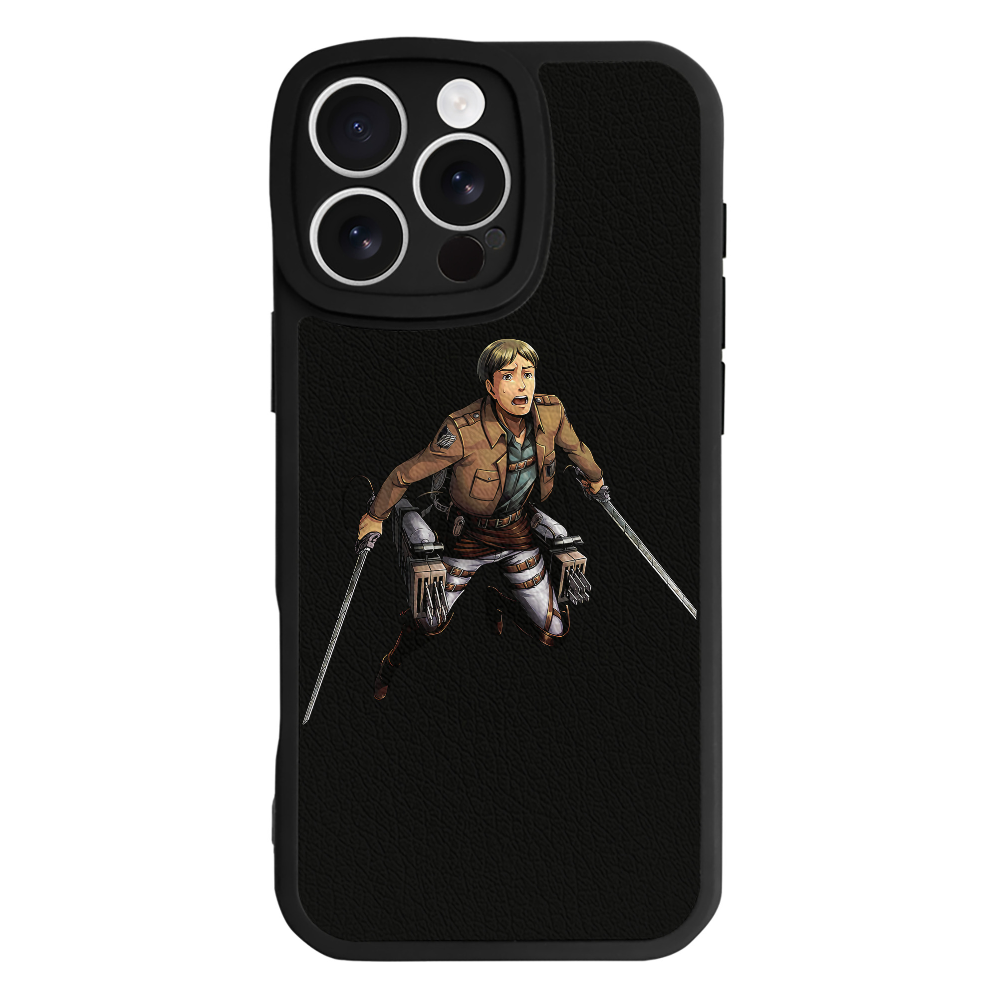 （画像用） 進撃の巨人 Attack on Titan 【iPhone 16シリーズ対応】シリコンスマホケース（レザー調） 材質：シリコン